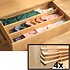 Decopatent Ladeverdelers Uitschuifbaar Bamboe hout - Bamboe Lade Organizer voor Bestek / Keuken / Bureau / Make-Up - Bestekbak - Verstelbare Opbergbak van 34 -> 43.5 Cm. - Set van 4 Stuks - Decopatent®