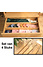 Decopatent Ladeverdelers Uitschuifbaar Bamboe hout - Bamboe Lade Organizer voor Bestek / Keuken / Bureau / Make-Up - Bestekbak - Verstelbare Opbergbak van 34 -> 43.5 Cm. - Set van 4 Stuks - Decopatent®