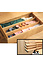 Decopatent Ladeverdelers Uitschuifbaar Bamboe hout - Bamboe Lade Organizer voor Bestek / Keuken / Bureau / Make-Up - Bestekbak - Verstelbare Opbergbak van 45 -> 56.5 Cm.  - Set van 4 Stuks - Decopatent®