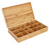 Decopatent Luxe grote theedoos van bamboe hout – 18 vaks theekist voor thee - Decopatent
