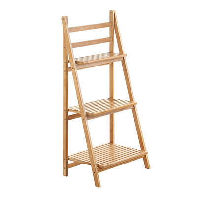 Decopatent Ladderrek / opbergrek van bamboe hout - Houten ladder rek / rekje voor in badkamer - Badkamerrek van Decopatent®