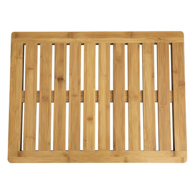 Decopatent Grote bamboe badmat voor douche of bad - Houten douchemat / badkamermat / saunamat - Decopatent®