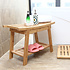 Decopatent Luxe Bamboe badkamer bankje - Bankje met opbergvak - Houten badkamer bank -  Badkamerkruk van Bamboe hout - Decopatent®