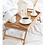 Decopatent Elegante Bamboe inklapbare bedtafel met dienblad - Ook ideal voor oudere mensen - Houten Bed tafel - beddienblad - Ontbijt dienblad - Ontbijt op Bed of Bank - Afm. 50 x 30 x 20 Cm. - Kleur: BAMBOE