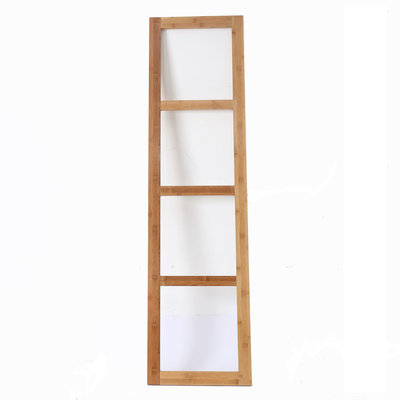 Decopatent Staande Bamboe handdoeken Ladder Rek -  badkamer handdoekhouder voor tegen de muur - handdoekladder - handdoekenrek hout - handdoekrek - Decopatent®