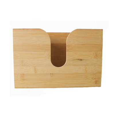 Decopatent Bamboe Tissue box voor aan de wand - Tissuehouder voor wandmontage - tissuedoos - tissuebox voor in Wc, badkamer of Keuken- muur zakdoekendoos - zakdoekjes houder van hout - Decopatent®