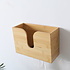 Decopatent Bamboe Tissue box voor aan de wand - Tissuehouder voor wandmontage - tissuedoos - tissuebox voor in Wc, badkamer of Keuken- muur zakdoekendoos - zakdoekjes houder van hout - Decopatent®