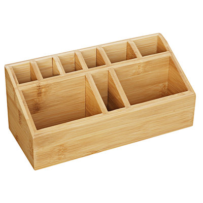 Decopatent Pennenbakje van bamboe hout – Professionele kwaliteit – Bakje voor pennen, potloden en scharen – Bureau organizer met pennenhouder - Decopatent