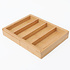 Decopatent Uitschuifbare bestekbak voor keukenla – 4 Vaks -> Uitschuifbaar naar 6 Vaks - Bestek organizer van hoogwaardig bamboe hout – Bestekcassette uitschuifbaar - 55 x 33 x 5 Cm. - Decopatent®