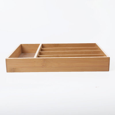 Decopatent Bamboe bestekbak voor keukenla - Bestek organizer van hoogwaardig bamboe hout - Bestekcassette van Decopatent®