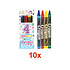 Henbrandt 10 STUKS | LUXE VOETBAL Traktatie Doos INCLUSIEF Uitdeel Kado's. Bestaande uit: Uitdeelbox, Krijtjes, Notitieblok, Flipperspel, Puzzel, Stickervel en Bellenblaas | Jongens | Tractatiedozen voor Verjaardagen en Kinderfeestjes
