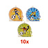 Henbrandt 10 STUKS | LUXE VOETBAL Traktatie Tas INCLUSIEF Uitdeel Kado's. Bestaande uit: Tasje, Krijtjes, Notitieblok, Flipperspel, Puzzel, Stickervel en Bellenblaas | Jongens | Tractatiedozen voor Verjaardagen en Kinderfeestjes