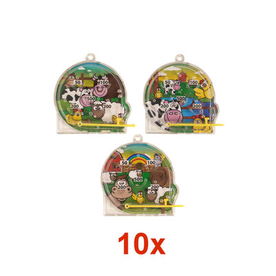 Decopatent 10 STUKS | LUXE BOERDERIJ Traktatie Doos INCLUSIEF Uitdeel Kado's. Bestaande uit: Uitdeelbox, Krijtjes, Notitieblok, Flipperspel, Puzzel, Stickervel en Bellenblaas | Jongens & Meisjes | Tractatiedozen voor Verjaardagen en Kinderfeestjes