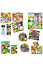 Henbrandt 10 STUKS | LUXE BOERDERIJ Traktatie Tas INCLUSIEF Uitdeel Kado's. Bestaande uit: Tasje, Krijtjes, Notitieblok, Flipperspel, Puzzel, Stickervel en Bellenblaas | Jongens & Meisjes| Tractatiedozen voor Verjaardagen en Kinderfeestjes