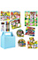 Henbrandt 10 STUKS | LUXE BOERDERIJ Traktatie BLAUWE Doos INCLUSIEF Uitdeel Kado's. Bestaande uit: Uitdeelbox, Krijtjes, Notitieblok, Flipperspel, Puzzel, Stickervel en Bellenblaas | Jongens & Meisjes | Tractatiedozen voor Verjaardagen en Kinderfeestjes