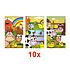 Henbrandt 10 STUKS | LUXE BOERDERIJ Traktatie BLAUWE Tas INCLUSIEF Uitdeel Kado's. Bestaande uit: Tasje, Krijtjes, Notitieblok, Flipperspel, Puzzel, Stickervel en Bellenblaas | Jongens & Meisjes| Tractatiedozen voor Verjaardagen en Kinderfeestjes