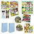 Henbrandt 10 STUKS | LUXE BOERDERIJ Traktatie BLAUWE Tas INCLUSIEF Uitdeel Kado's. Bestaande uit: Tasje, Krijtjes, Notitieblok, Flipperspel, Puzzel, Stickervel en Bellenblaas | Jongens & Meisjes| Tractatiedozen voor Verjaardagen en Kinderfeestjes