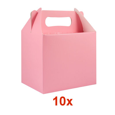 Henbrandt 10 STUKS | LUXE BOERDERIJ Traktatie ROSE Doos INCLUSIEF Uitdeel Kado's. Bestaande uit: Uitdeelbox, Krijtjes, Notitieblok, Flipperspel, Puzzel, Stickervel en Bellenblaas | Jongens & Meisjes | Tractatiedozen voor Verjaardagen en Kinderfeestjes