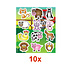 Henbrandt 10 STUKS | LUXE BOERDERIJ Traktatie ROSE Doos INCLUSIEF Uitdeel Kado's. Bestaande uit: Uitdeelbox, Krijtjes, Notitieblok, Flipperspel, Puzzel, Stickervel en Bellenblaas | Jongens & Meisjes | Tractatiedozen voor Verjaardagen en Kinderfeestjes