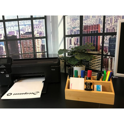 Decopatent Pennenbakje van bamboe hout – Professionele kwaliteit – Bakje voor pennen, potloden en scharen – Bureau organizer met pennenhouder - Decopatent