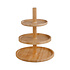 Decopatent Etagère 3 laags - Hoge kwaliteit Bamboe hout - Houten hapjesschaal / serveerschaal / etagere - Decopatent®