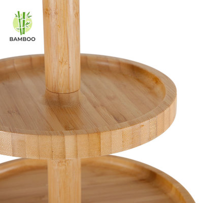 Decopatent Etagère 3 laags - Hoge kwaliteit Bamboe hout - Houten hapjesschaal / serveerschaal / etagere - Decopatent®