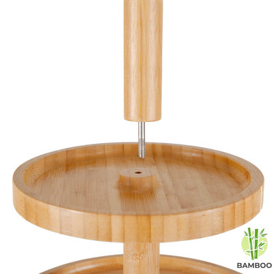 Decopatent Etagère 3 laags - Hoge kwaliteit Bamboe hout - Houten hapjesschaal / serveerschaal / etagere - Decopatent®