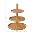 Decopatent Etagère 3 laags - Hoge kwaliteit Bamboe hout - Houten hapjesschaal / serveerschaal / etagere - Decopatent®
