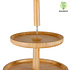 Decopatent Etagère 3 laags - Hoge kwaliteit Bamboe hout - Houten hapjesschaal / serveerschaal / etagere - Decopatent®