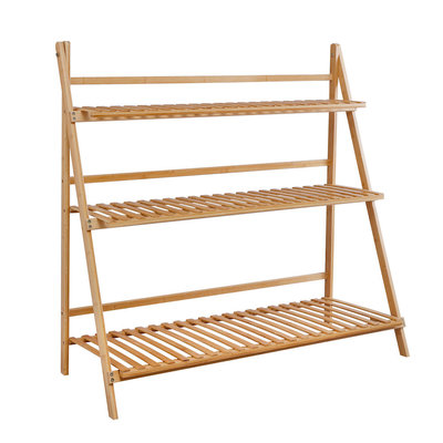 Decopatent Plantentrap van bamboe hout - Plantenrek voor binnen - Plantenstandaard voor planten, bloemen - Ook als bloemenrek / plantenetagère - Decopatent®