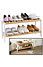 Decopatent Schoenenrek bamboe hout - Voor 6 paar schoenen - 70 cm breed - Schoenen Rek met 2 etages - Opbergrek met moderne uitstraling - Ook als open badkamerrek / organizer voor badkamer - Decopatent®