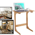 Decopatent Bedtafeltje / bijzettafel / laptoptafel van bamboe hout - Voor laptop - Klein tafel bureautje voor woonkamer en slaapkamer - Decopatent®