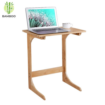 Decopatent Bedtafeltje / bijzettafel / laptoptafel van bamboe hout - Voor laptop - Klein tafel bureautje voor woonkamer en slaapkamer - Decopatent®