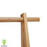 Decopatent Kledingrek van bamboe hout - Staand Houten kledingstandaard voor kamer / hal / garderobe of slaapkamer - Kleding rek met 2 Legplanken - Garderoberek - Kledingstandaard - Decopatent®