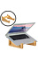 Decopatent Laptop standaard van Bamboe hout - Houten laptopstandaard - Ergonomische werkplek voor Laptops en Tablets - Notebook - Laptop verhoger / verhoging voor bureau - Decopatent®