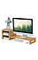 Decopatent Monitorstandaard van bamboe hout - Beeldscherm verhoger en bureau organizer - Monitorstandaard met vakje voor telefoon, beker en pennenbak - Monitorverhoger bureau standaard van Decopatent®