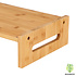 Decopatent Monitorstandaard van bamboe hout - Beeldscherm verhoger en bureau organizer - Monitorstandaard met vakje voor telefoon, beker en pennenbak - Monitorverhoger bureau standaard van Decopatent®