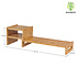 Decopatent Monitorstandaard van bamboe hout - Beeldscherm verhoger en bureau organizer - Monitorstandaard met vakje voor telefoon, beker en pennenbak - Monitorverhoger bureau standaard van Decopatent®