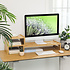 Decopatent Monitorstandaard van bamboe hout - Beeldscherm verhoger en bureau organizer - Monitorstandaard met vakje voor telefoon, beker en pennenbak - Monitorverhoger bureau standaard van Decopatent®