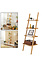 Decopatent Ladderrek van bamboe hout - Houten decoratie ladder - Open ladderkast / bamboe ladder / plantentrap / boekenkast / traprek / ladder rek - luxe opbergrek met 4 treden - Decopatent®