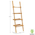 Decopatent Ladderrek van bamboe hout - Houten decoratie ladder - Open ladderkast / bamboe ladder / plantentrap / boekenkast / traprek / ladder rek - luxe opbergrek met 4 treden - Decopatent®