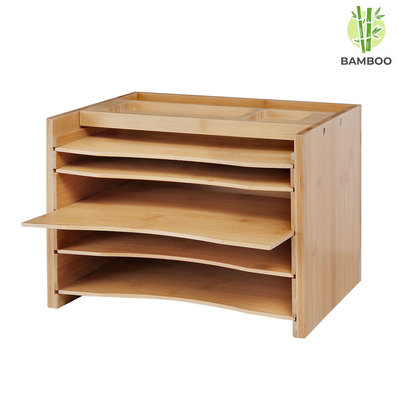 Decopatent Brievenbak met 5 vakken - Bureau organizer / desk organizer / postbakje met ruimte voor brieven, telefoon, pennen, paperclips - Post opberger met brievenbakjes - Decopatent®