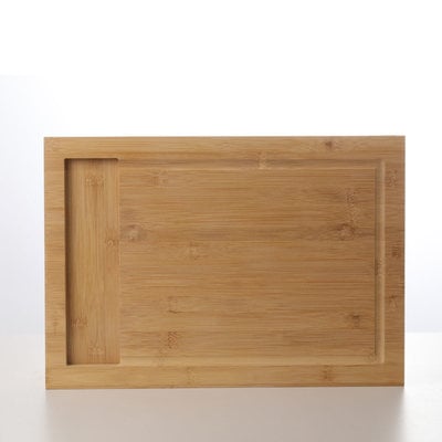 Decopatent Verhoogde 2-1 Bamboe Snijplank met 4 uitschuifbare opvang bakken / opvang Containers - Snijplank  met 4 Opvangbakken voor Groente of fruit | Keuken snijplank Rechthoekig | Snij Plank met opvangbak - Decopatent®