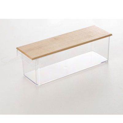 Decopatent Verhoogde 2-1 Bamboe Snijplank met 4 uitschuifbare opvang bakken / opvang Containers - Snijplank  met 4 Opvangbakken voor Groente of fruit | Keuken snijplank Rechthoekig | Snij Plank met opvangbak - Decopatent®