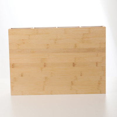 Decopatent Verhoogde 2-1 Bamboe Snijplank met 4 uitschuifbare opvang bakken / opvang Containers - Snijplank  met 4 Opvangbakken voor Groente of fruit | Keuken snijplank Rechthoekig | Snij Plank met opvangbak - Decopatent®