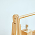 Decopatent Houten bamboe opbergrek met 3 manden - Elegant Staand badkamerrek / keukenrek met textiele / bamboe bakken van bamboe hout - Rek voor badkamer of keuken van Decopatent®