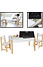 Decopatent Kindertafel met stoeltjes van hout - 1 tafel en 2 stoelen voor kinderen - Met veel opbergruimte - Kleurtafel / speeltafel / knutseltafel / tekentafel / krijt tafel / zitgroep set - Decopatent®