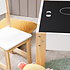 Decopatent Kindertafel met stoeltjes van hout - 1 tafel en 2 stoelen voor kinderen - Met veel opbergruimte - Kleurtafel / speeltafel / knutseltafel / tekentafel / krijt tafel / zitgroep set - Decopatent®