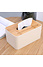 Decopatent Tissue box met Telefoon houder - Tissuehouder voor tissues - Tissuedoos Gsm sleuf - Tissuebox voor in Wc, Badkamer, Slaapkamer of Keuken - Zakdoekendoos - Zakdoekjes houder - Tafel model- Decopatent®