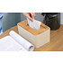 Decopatent Tissue box met Telefoon houder - Tissuehouder voor tissues - Tissuedoos Gsm sleuf - Tissuebox voor in Wc, Badkamer, Slaapkamer of Keuken - Zakdoekendoos - Zakdoekjes houder - Tafel model- Decopatent®